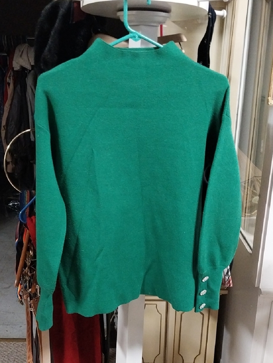 Tahari Sweaters - Tahari Emerald Green Knit Mock Neck Sweater